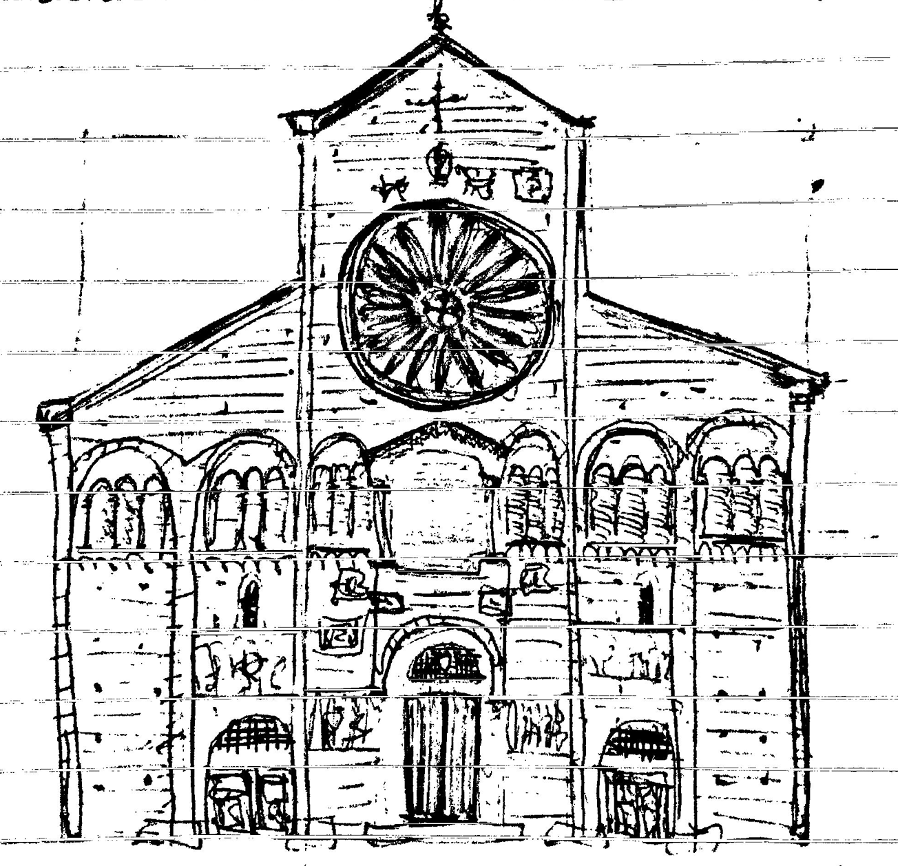 Portico, Bologne, Croquis, Édouard Steichen