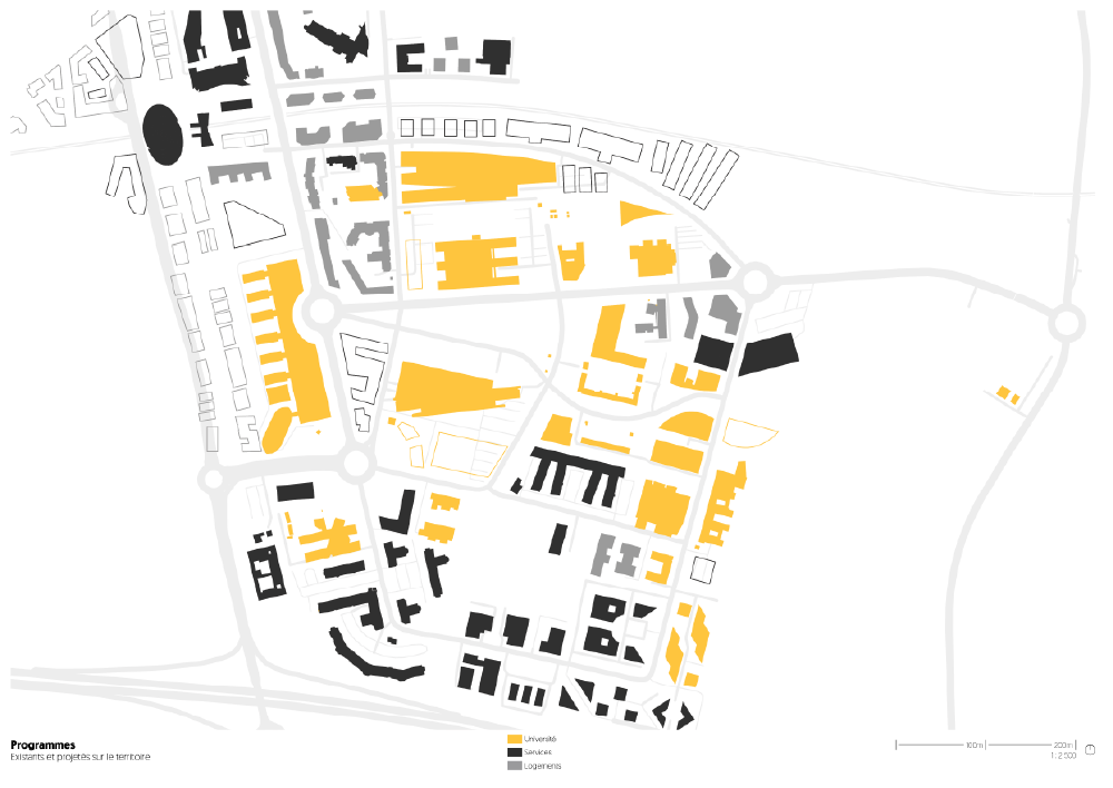 Cités Descartes programmes des bâtiments