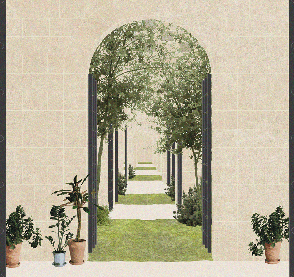 Perspective des jardins