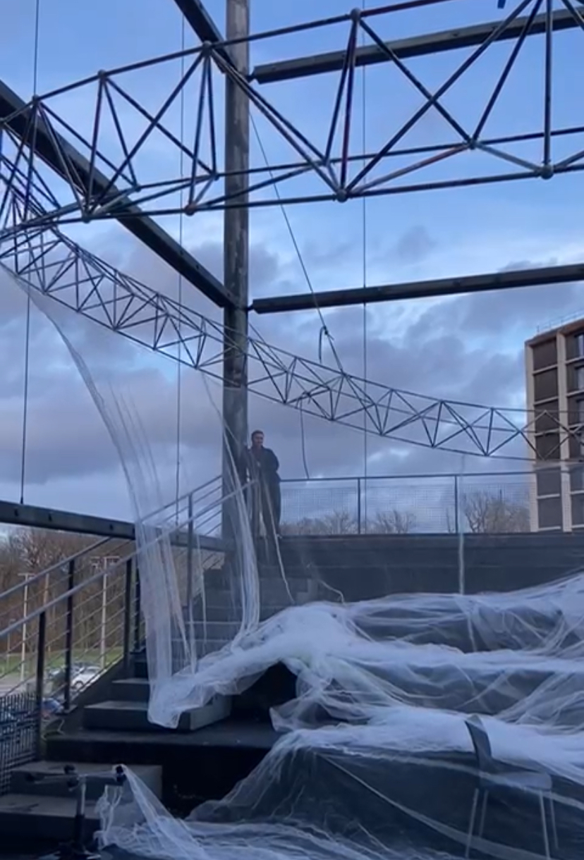 Chantier - Hissage avec voilure