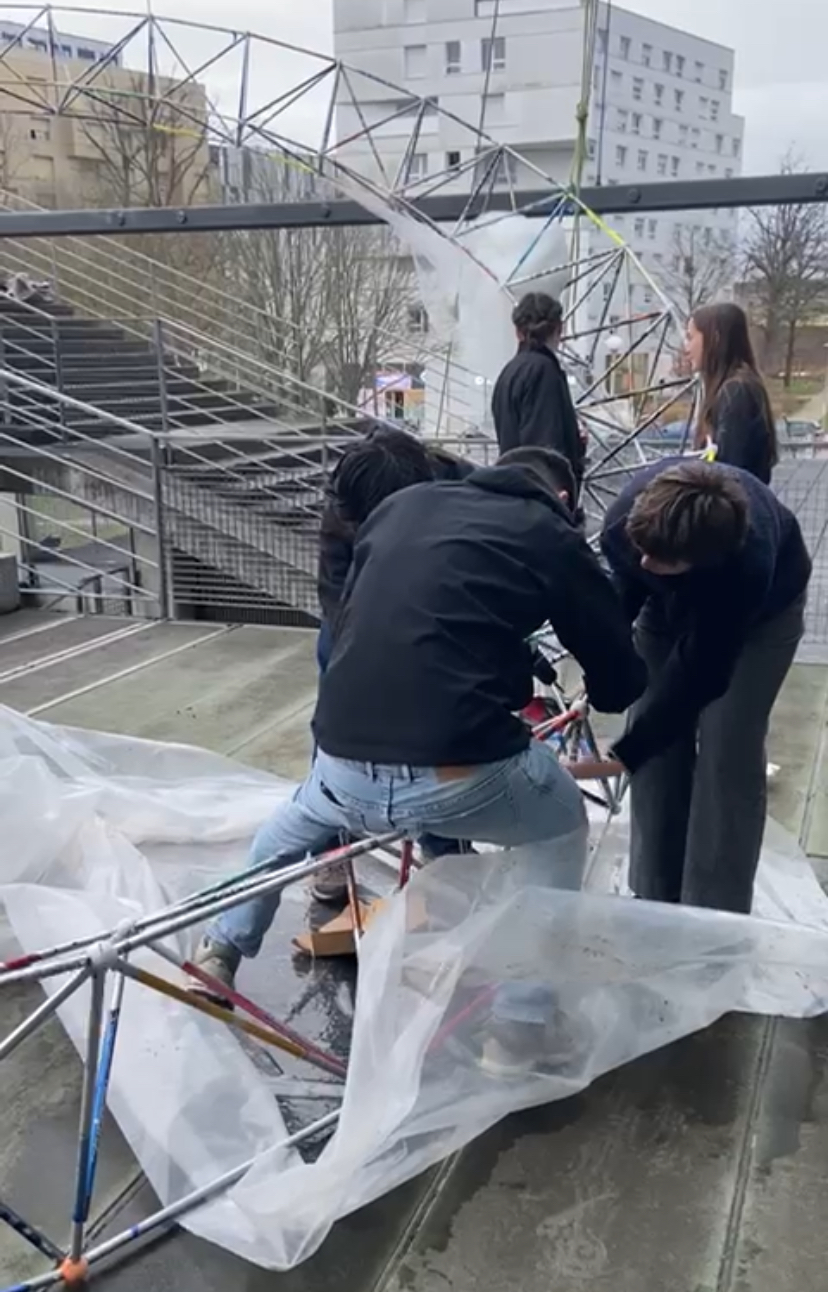 Chantier - Clôture du treillis