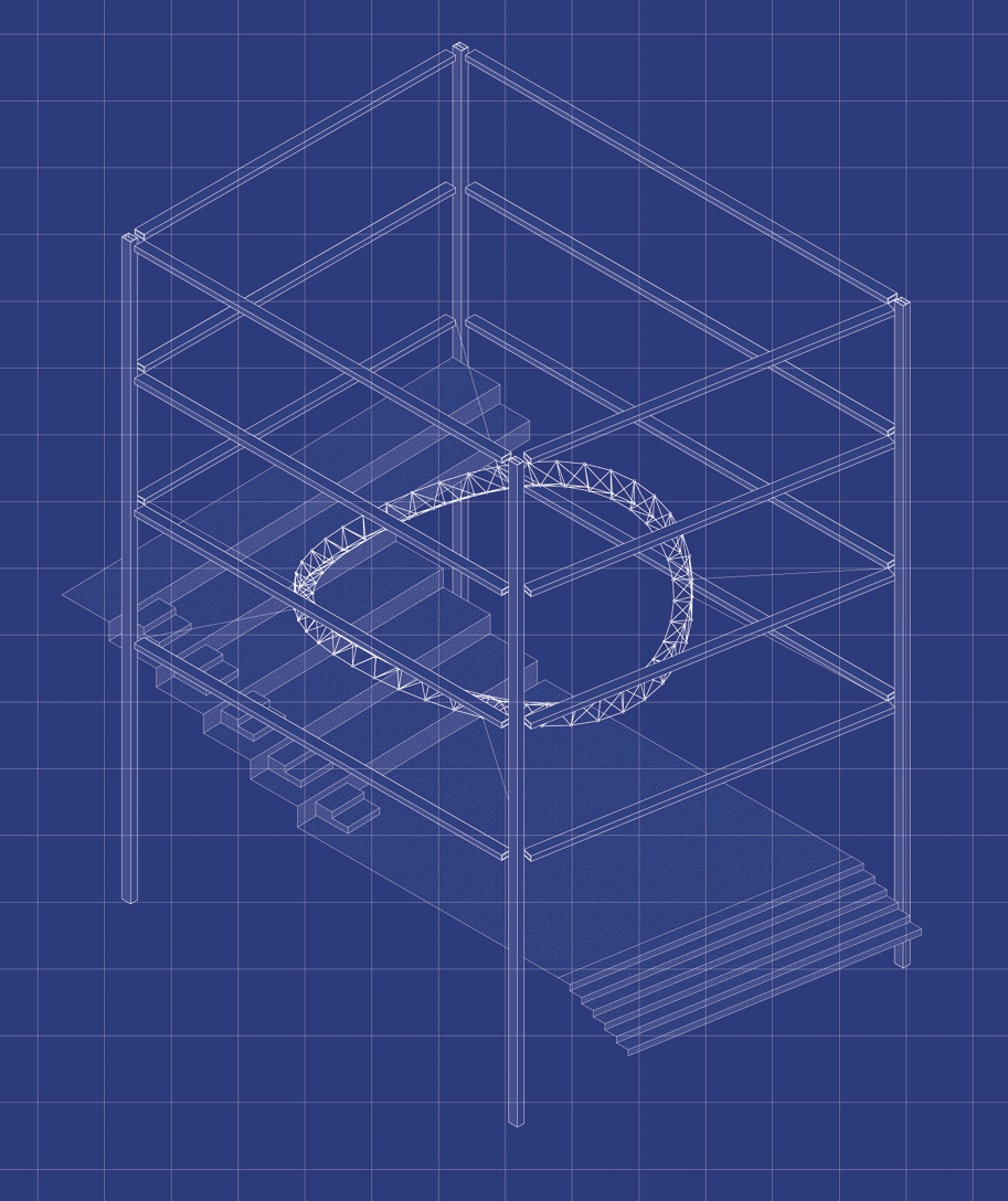 Axonométrie du projet dans son contexte